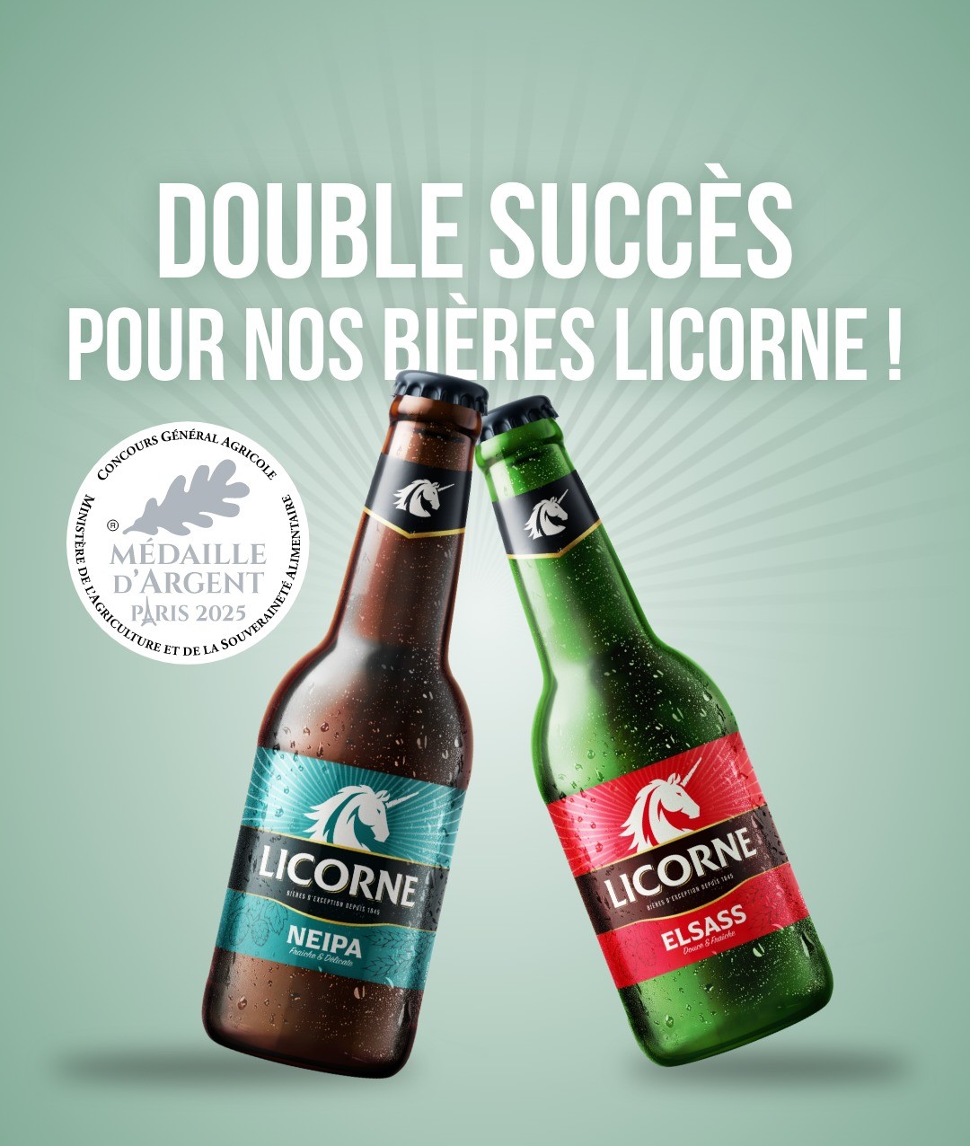 Deux médailles d’argent pour Licorne